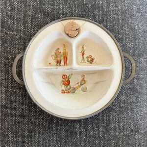 Vintage Excello Porcelain Warming Plate with Fall Design